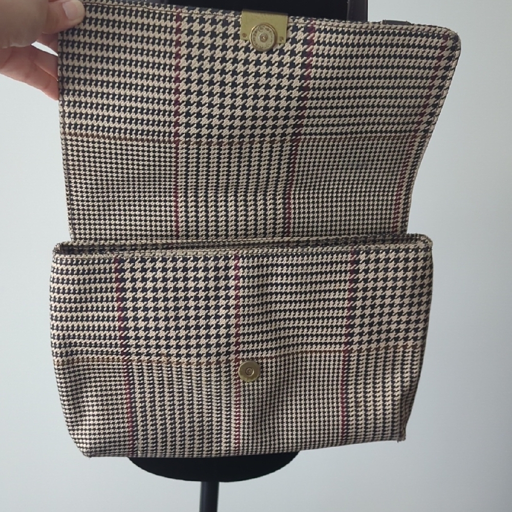 Vintage LAUREN by Ralph Lauren Houndstooth Purse - Picture 6 of 14